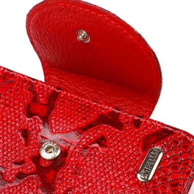Лаковане жіноче портмоне середнього розміру з натуральної шкіри з тисненням під змію CANPELLINI 21810 Червоне