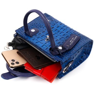 Мініатюрна сумка жіноча з ручками KARYA 20894 шкіряна Синій