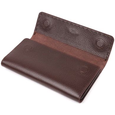 Місткий жіночий гаманець з натуральної шкіри CANPELLINI 21660 Коричневий