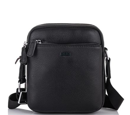 Мужская кожаная сумка через плечо черная Tiding Bag SM8-138-1A Черный