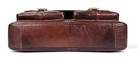 Деловая сумка мужская кожаная Vintage 14792 Коричневая