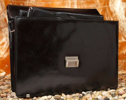 Стильний шкіряний портфель VERUS 120bk, Чорний