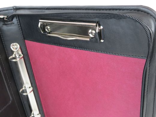 Велика папка-портфель із еко шкіри Portfolio чорна