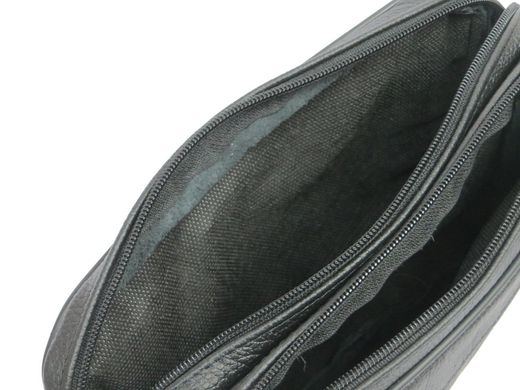 Мужская кожаная сумка-борсетка 41397 Adam черный