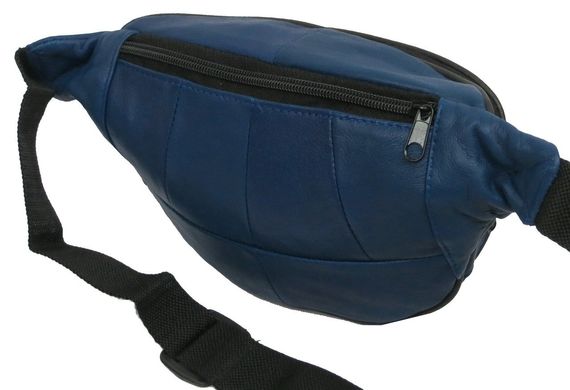 Кожаная поясная сумка Cavaldi 903-353 blue, синий