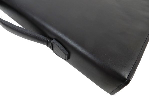 Велика папка-портфель із еко шкіри Portfolio чорна