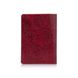Красива червона дизайнерська буря на паспорт з натуральної шкіри з художнім тисненням