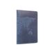Дизайнерская кожаная обложка для паспорта голубого цвета, коллекция "World Map"