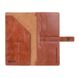 Тревел-кейс бурштинового кольору з натуральної глянцевої шкіри з авторським художнім тисненням "Mehendi Classic"