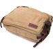 Функціональна чоловіча сумка месенджер із щільного текстилю Vintage 22206 Пісочний