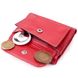 Яркий маленький кошелек для женщин из натуральной кожи ST Leather 19502 Красный