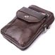 Компактна чоловіча сумка на пояс із натуральної шкіри Vintage 22141 Коричневий