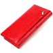 Лакований гаманець для жінок із натуральної фактурної шкіри CANPELLINI 21609 Червоний