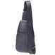 Мужская сумка слинг из натуральной фактурной кожи 21400 Vintage Черный