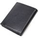 Невеликий чоловічий гаманець із натуральної зернистої шкіри без застібки BOND 21988 Чорний