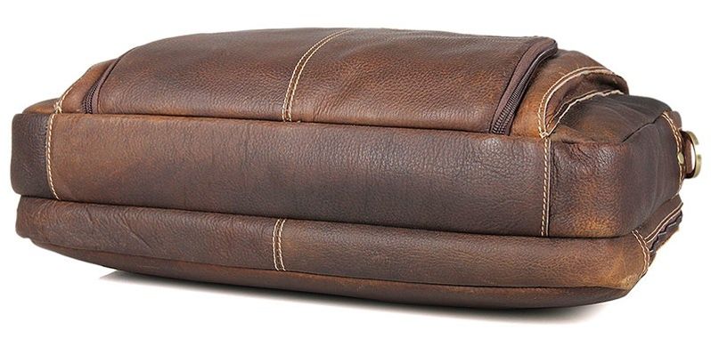 Містка чоловіча шкіряна сумка для ноутбука Vintage 14432