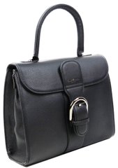 Женская кожаная сумка на одной ручке Giorgio Ferretti черная