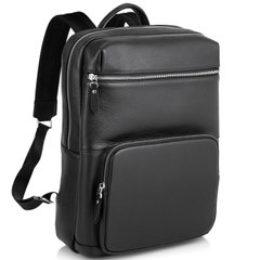 Кожаный мужской рюкзак черный Tiding Bag B3-185A Черный