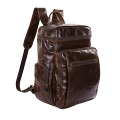 Рюкзак кожаный TIDING BAG 7202C Коричневый