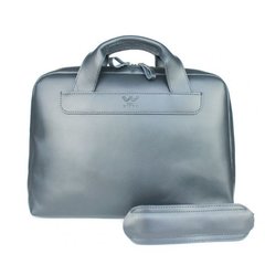 Натуральная кожаная деловая сумка Attache Briefcase синий Blanknote TW-Attache-Bri-blue-ksr