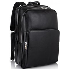 Мужской кожаный рюкзак для ноутбука на два отдела Tiding Bag NM11-184A Черный