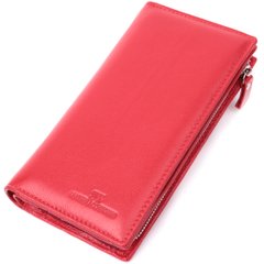 Яркий кошелек-клатч для стильных женщин из натуральной кожи ST Leather 22533 Красный
