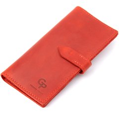 Кожаное винтажное женское портмоне GRANDE PELLE 11470 Красный