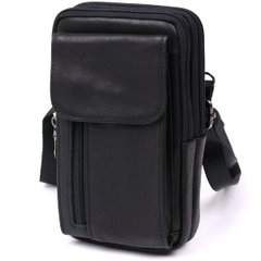 Чоловіча шкіряна сумка Vintage 20484 Чорний