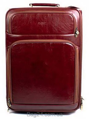 Кожаная дорожная сумка на колесах Rockbun (W130468-brown), Коричневый