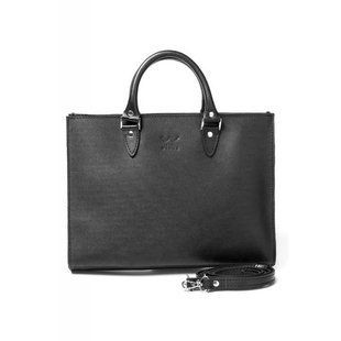 Женская кожаная сумка Fancy A4 черная Blanknote TW-Fency-A4-black-ksr