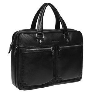 Мужская кожаная сумка Giorgio Ferretti 3703q11-black