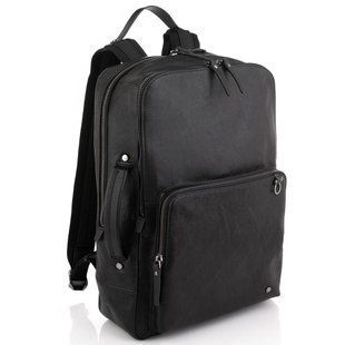 Мужской кожаный рюкзак для ноутбука Tiding Bag SM13-005A Черный