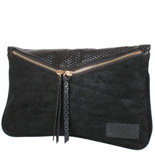 Клатч женский из качественного кожезаменителя LASKARA (ЛАСКАРА) LK10202-black-snake Черный