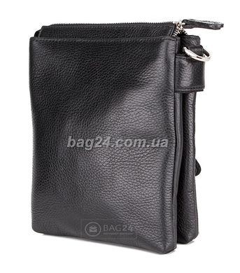 Качественая сумка из натуральной кожи VIP COLLECTION Украина 1424A flat, Черный