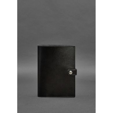Натуральная кожаная папка (софт-бук) для блокнота и планшета 10.0 Угольно-черная Blanknote BN-SB-10-ygol