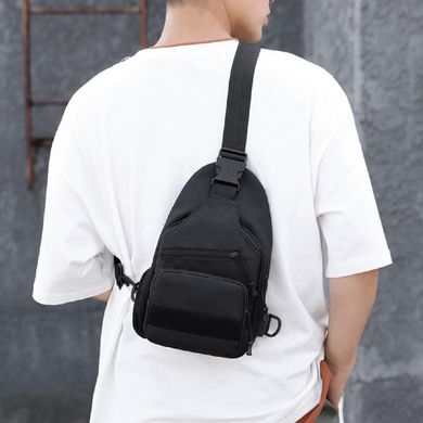 Удобная мужская сумка на одно плечо Confident AT06-T-0708A Черный