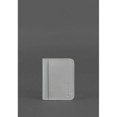 Натуральна шкіряна обкладинка для ID-паспорта та прав водія 4.1 Сіра з гербом Blanknote BN-KK-4-1-shadow
