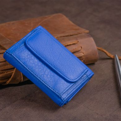 Маленькое портмоне из кожи унисекс ST Leather 19354 Синее