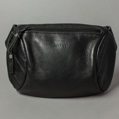 Натуральна шкіряна поясна сумка Easy чорна флотар Blanknote TW-Izi-black-flo