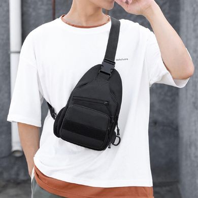 Удобная мужская сумка на одно плечо Confident AT06-T-0708A Черный