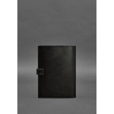 Натуральная кожаная папка (софт-бук) для блокнота и планшета 10.0 Угольно-черная Blanknote BN-SB-10-ygol