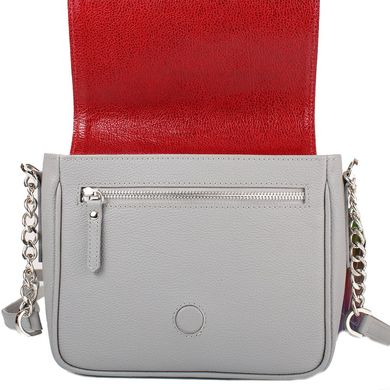 Женская кожаная сумка LASKARA (ЛАСКАРА) LK-DS262-grey-red-snake Серый