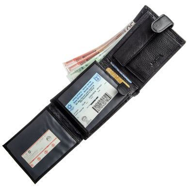 Шкіряний гаманець для чоловіків Boston 18820 Чорний