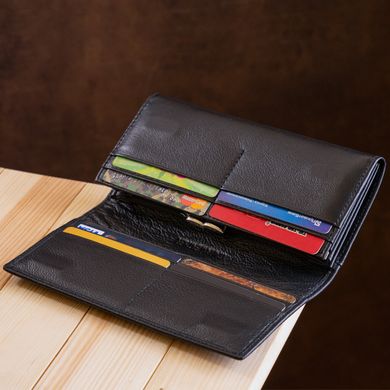 Практичний жіночий гаманець на магнітах ST Leather 18870 Чорний