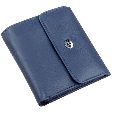 Компактный женский бумажник на кнопке ST Leather 18921 Синий