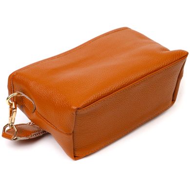 Красивая небольшая сумка на плечо из натуральной кожи 22139 Vintage Рыжая