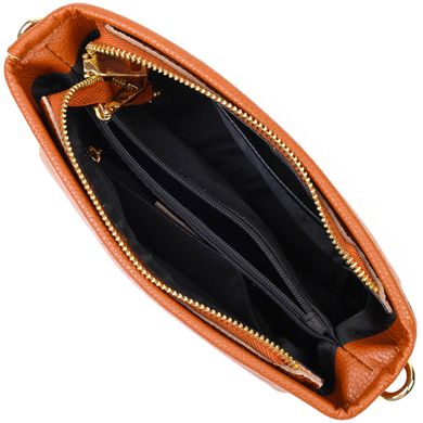 Красивая небольшая сумка на плечо из натуральной кожи 22139 Vintage Рыжая