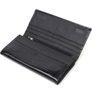 Лакований жіночий гаманець з натуральної шкіри Vintage sale_15022 Чорний
