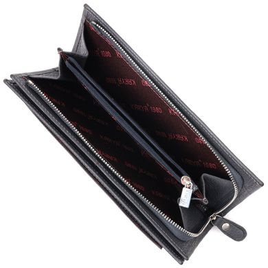 Надійний жіночий горизонтальний гаманець із натуральної шкіри KARYA 21095 Сірий