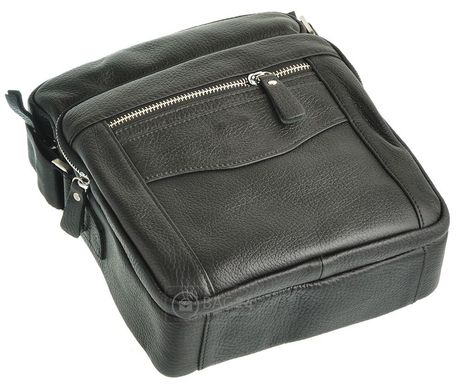 Вместительная мужская сумка из кожи 12756, Черный